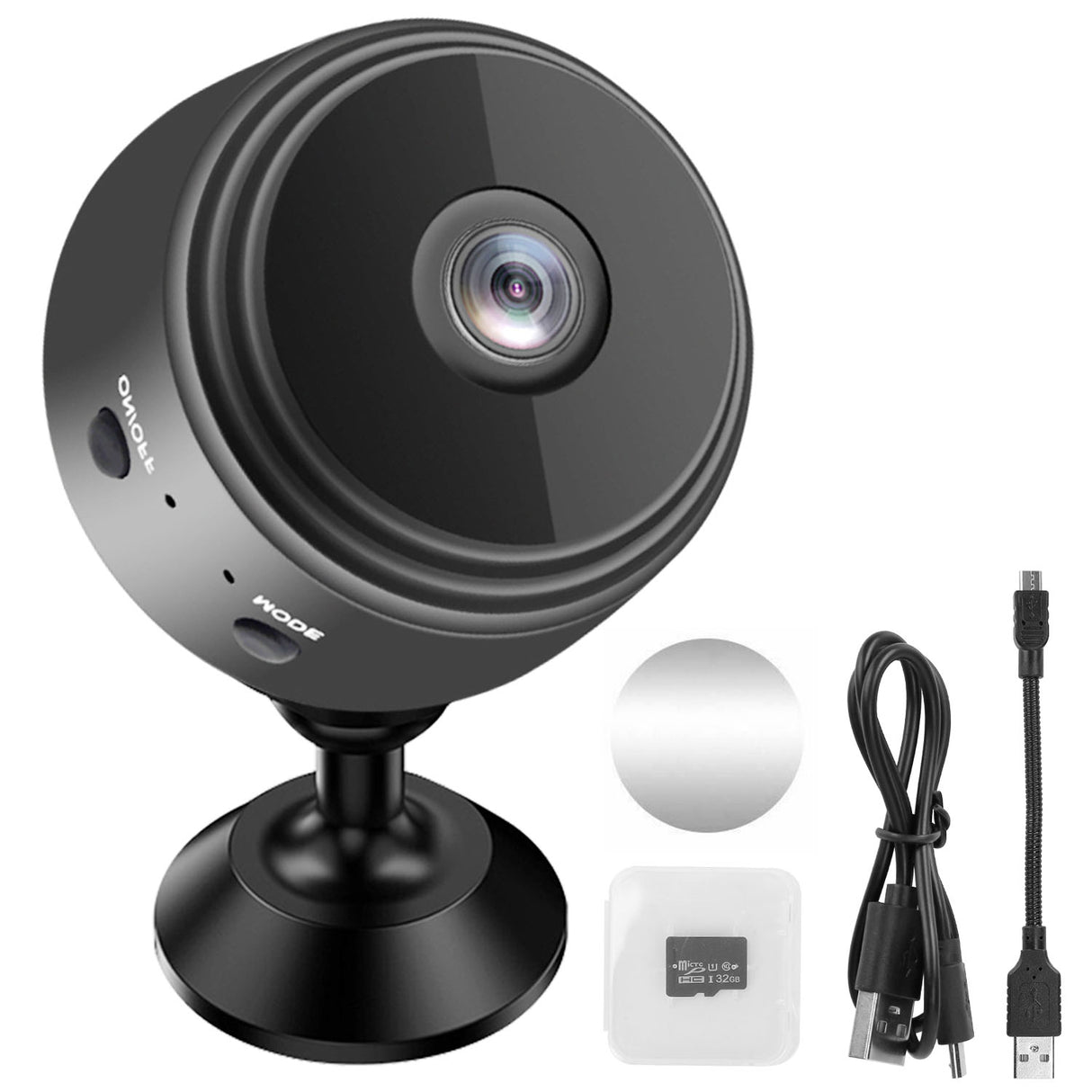 Mini Camera Wireless Wifi IP Home Security Cam 1080P Full HD Surveillance Camera Nanny Cam w/ 32G MMC Card - Black