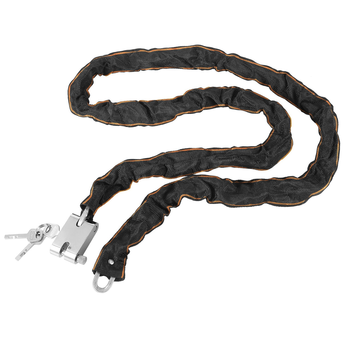 1.8M Bike Chain Lock w/ 3 Keys Heavy Duty Security Lock Bicycle Motorcycle Motor Bike Chain Lock - Black