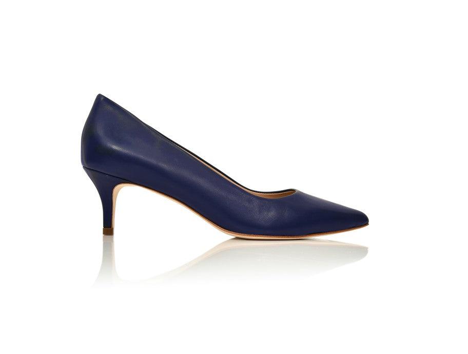 Callie Navy Lux Nappa by Joan Oloff Shoes - Vysn