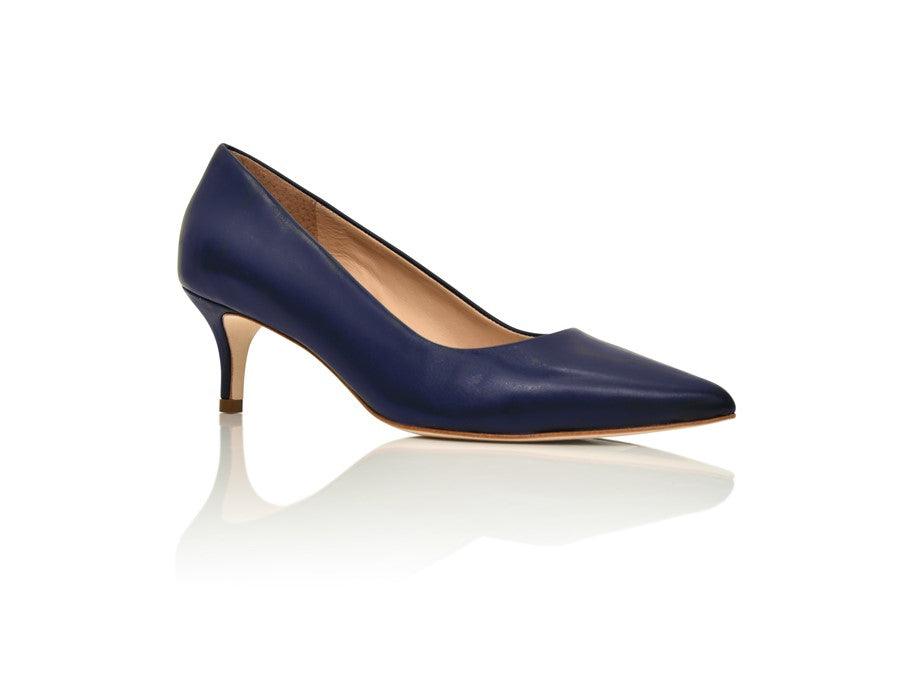 Callie Navy Lux Nappa by Joan Oloff Shoes - Vysn