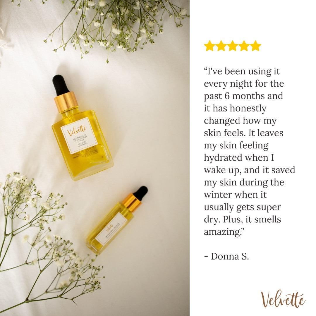 Calming Face Oil (Night) by Velvette - Vysn