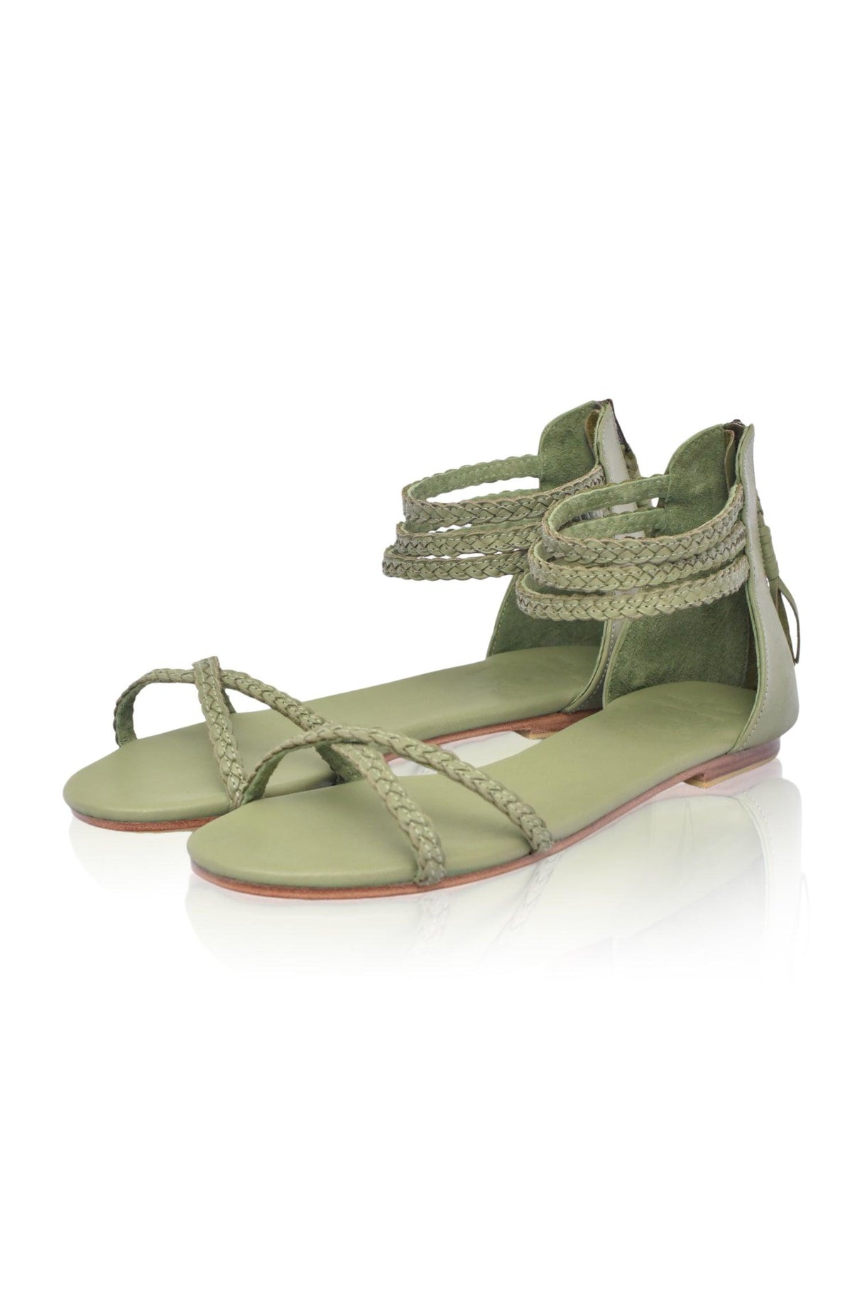 Calypso Thong Leather Sandals by ELF - Vysn