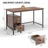 Canyan 47" Computer Desk With 2 Drawers by Plugsus Home Furniture - Vysn