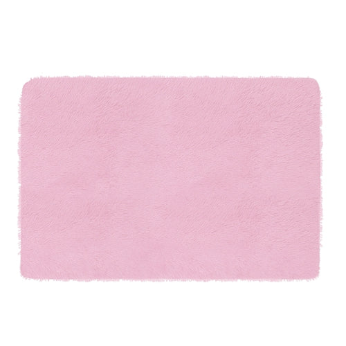 Fluffy Bedroom Rug 4’ x 2.6’ Anti-Skid Shaggy Area Rug Decorative Floor Carpet Mat for Nursery Bedroom Living Room - Pink