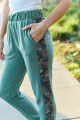 Celeste Design Full Size Camouflage Elastic Waist Sweatpants