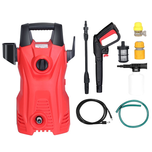 Electric High Pressure Washer 3000PSI Max 2.6GPM Powerful Car Washer Pressure Cleaner with Adjustable Spray Nozzle Soap Dispenser IPX5 Waterproof for - Red