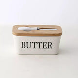 Ceramics Butter Keeper Container, White _ns23 #mkpt4 by Js House - Vysn