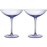 Champagne Coupes 12oz by The Wine Savant - Colorful Champagne Glasses, Prosecco, Mimosa Glasses Set, Cocktail Glass Set, Bar Glassware Luster Glasses (2, Lavender) by The Wine Savant - Vysn