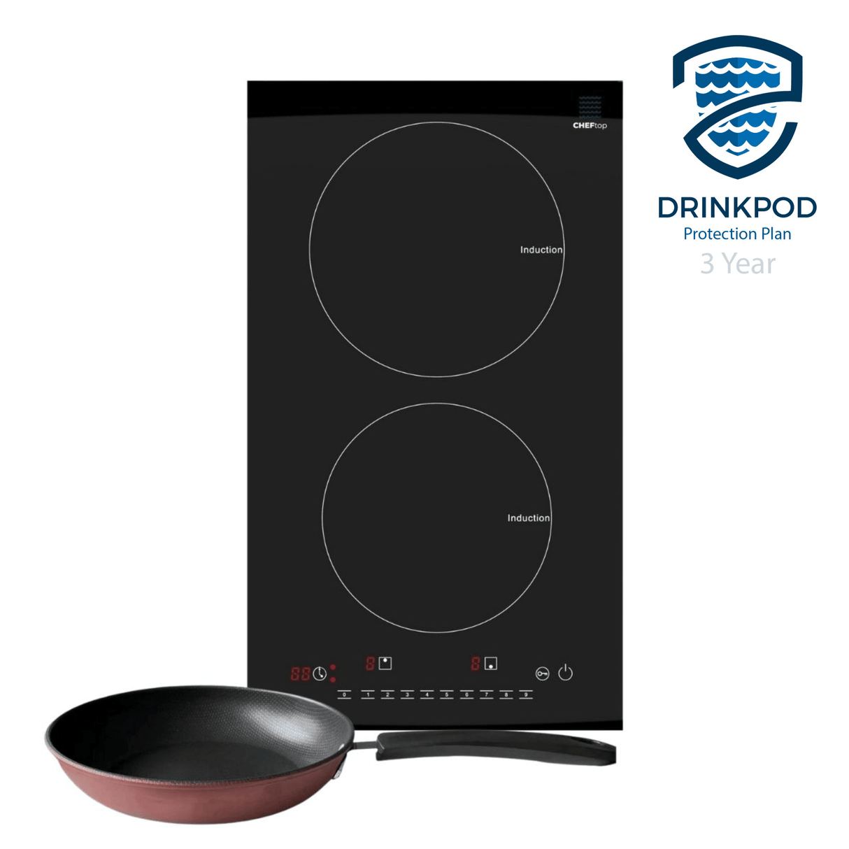 CHEFTop Pro - Dual Burner Induction Cooktop With Optional Induction Pan by Drinkpod - Vysn