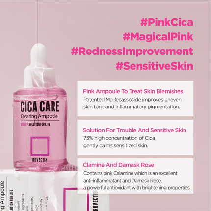 Cica Care Clearing Ampoule by Rovectin Skin Essentials - Vysn