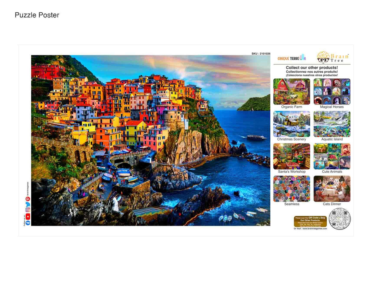 Cinque Terre Jigsaw Puzzles 1000 Piece by Brain Tree Games - Jigsaw Puzzles - Vysn