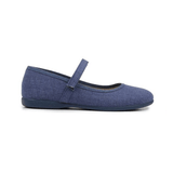 Classic Canvas Mary Janes in Denim Blue by childrenchic - Vysn