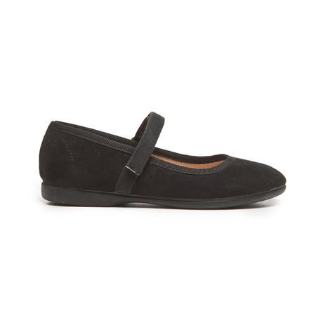 Classic Suede Mary Janes in Black by childrenchic - Vysn