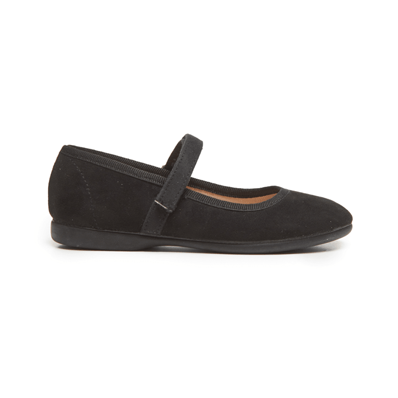 Classic Suede Mary Janes in Black by childrenchic - Vysn