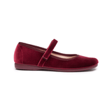 Classic Velvet Mary Janes in Burgundy by childrenchic - Vysn