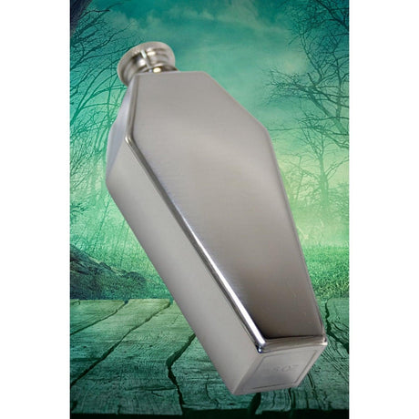 Coffin Flask in Silver or Black | The Apocalypse Drinking Vessel of Choice | Stainless Steel by The Bullish Store - Vysn