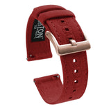 Crimson Red | Crafted Canvas by Barton Watch Bands - Vysn