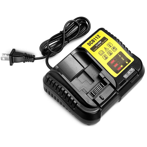 Rapid Charger Replacement Fit for Dewalt 10.8-20V Battery DCB107 DCB101 DCB200 DCB205 - Black