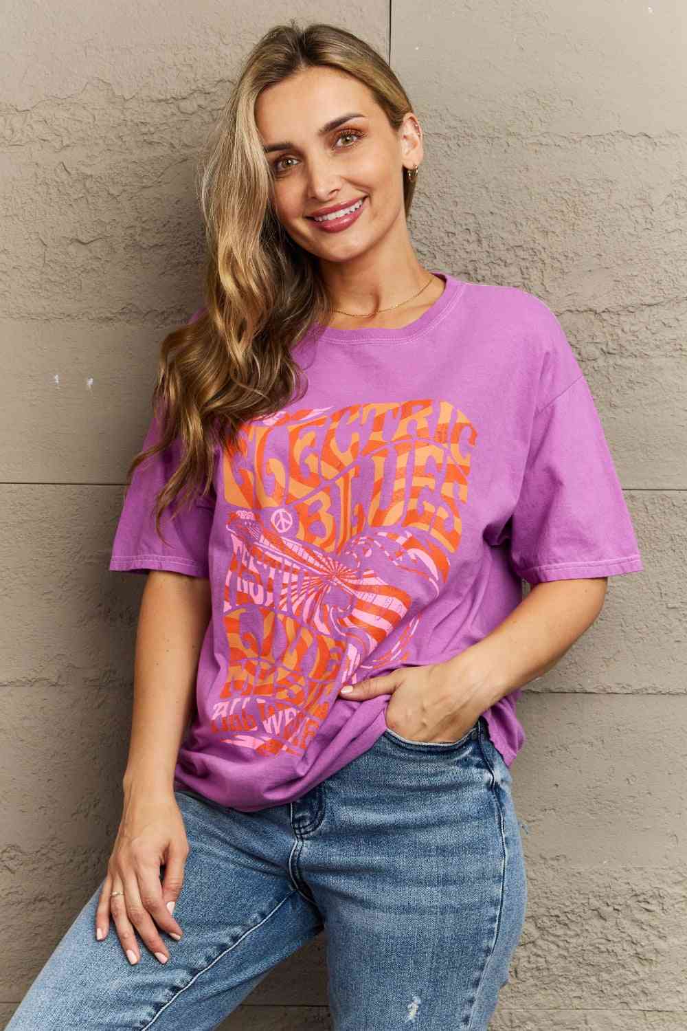 Sweet Claire "Electric Blues" Graphic T-Shirt