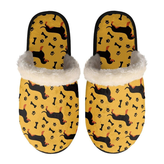 Dachshund Printed Winter Slippers by Dach Everywhere - Vysn