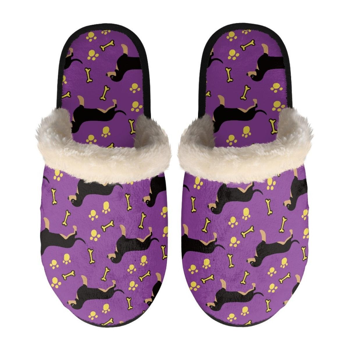 Dachshund Printed Winter Slippers by Dach Everywhere - Vysn