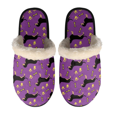 Dachshund Printed Winter Slippers by Dach Everywhere - Vysn