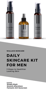 Daily Skincare Kit for Men - Simple Wash, Smooth and Fantastic by Wallace Skincare - Vysn