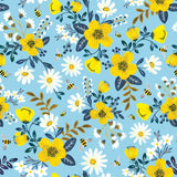 Daisies & Bees Floral Gift Wrap by Present Paper - Vysn