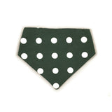 Dark Green Houndstooth Reversible Dog Bandana by Uptown Pups - Vysn