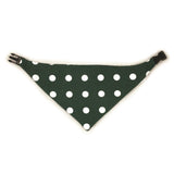 Dark Green Houndstooth Reversible Dog Bandana by Uptown Pups - Vysn