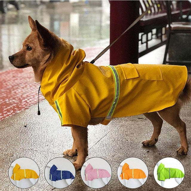 Dog Reflective Poncho Waterproof & Breathable Raincoat by Dach Everywhere - Vysn