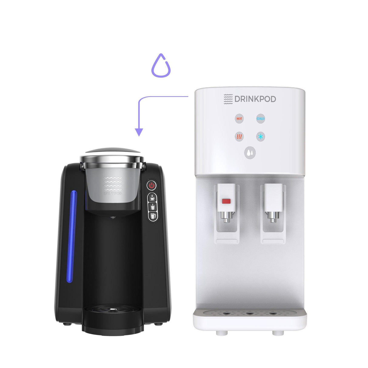 Drinkpod 2000 Pro Series - Countertop Water Purifier Bottleless Water Cooler by Drinkpod - Vysn