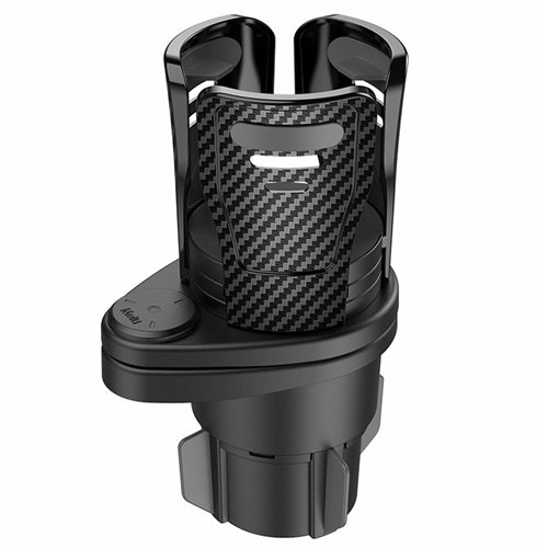 2-in-1 Universal Car Cup Mount Holder Expander with Adjustable Base Multifunctional Auto Drink Beverage Cup Holder Adapter Insert Organizer - Black