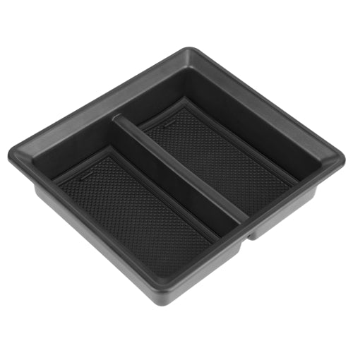 Center Console Organizer Tray Fit For 2021 2022 2023 Tesla Model 3 Model Y Armrest Drawer Storage Box with 2Pcs Silicone Pads - Black