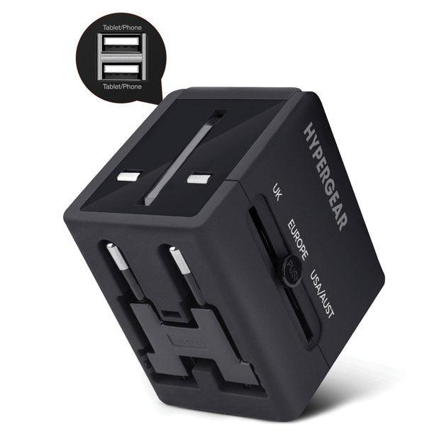 All-in-one World Travel Adapter Black - Vysn