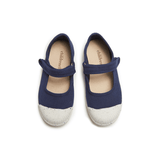 ECO-friendly Canvas Mary Jane Sneakers in Navy by childrenchic - Vysn