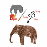 Elephant Soapstone Carving Kit: Safe and Fun DIY Craft for Kids and Adults by Brain Tree Games - Jigsaw Puzzles - Vysn