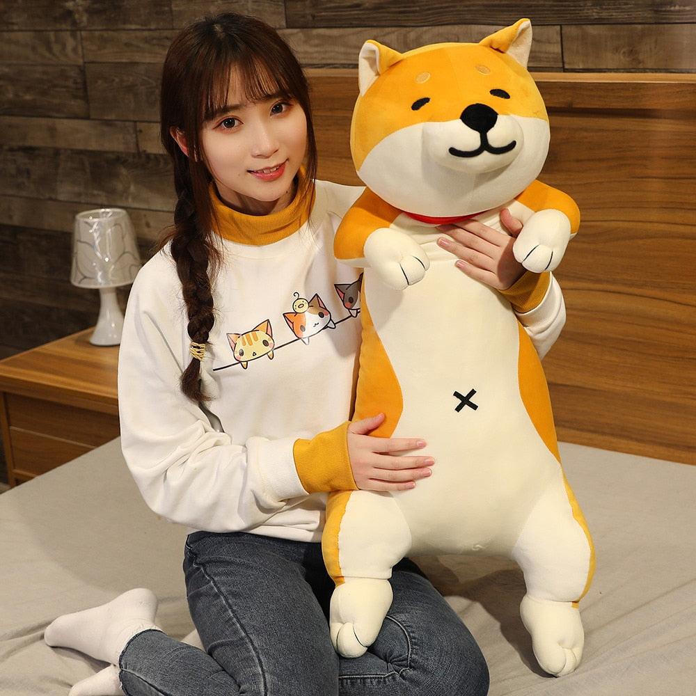 Elongated Shiba/Cat Plush (3 COLORS, 3 SIZES) by Subtle Asian Treats - Vysn