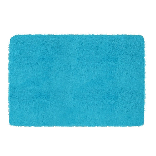 Fluffy Bedroom Rug 4’ x 2.6’ Anti-Skid Shaggy Area Rug Decorative Floor Carpet Mat for Nursery Bedroom Living Room - Blue