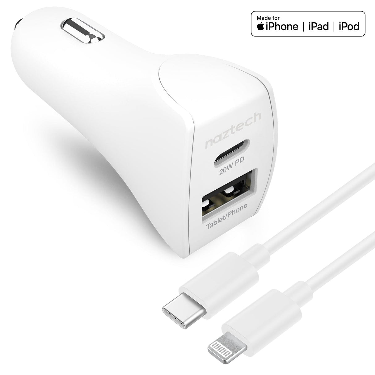 20W USB-C PD+12W USB Car Charger - Vysn