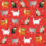 Fancy Cats Christmas Gift Wrap by Present Paper - Vysn