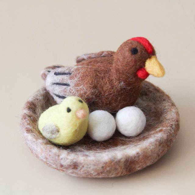 Felt Hen and Chick Set by Play Planet - Vysn