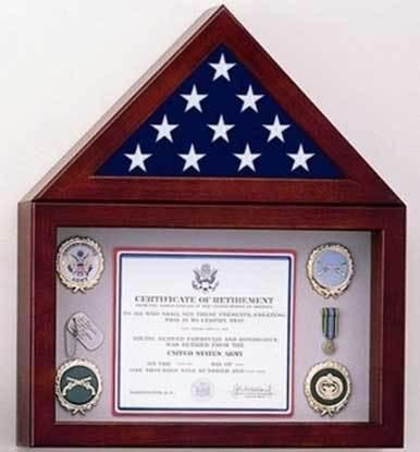 Flags Connections Flag Display Case with a Shadow Box by The Military Gift Store - Vysn