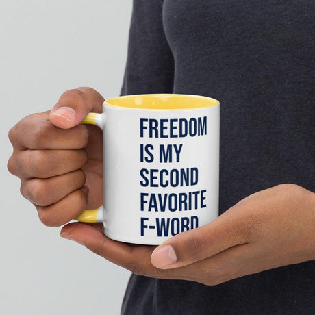 Freedom (F-Word) Mug with Color Inside by Proud Libertarian - Vysn