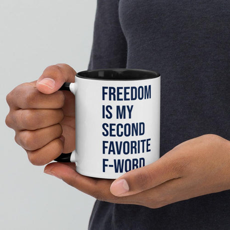 Freedom (F-Word) Mug with Color Inside by Proud Libertarian - Vysn