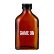 Game On Amber Mini Flask | Glass | Fathers Day, Dad Gift, Sports Themed Bottle by The Bullish Store - Vysn