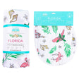 Gift Set: Florida Baby Muslin Swaddle Blanket and Burp Cloth/Bib Combo (Floral) by Little Hometown - Vysn