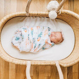 Gift Set: Georgia Girl Muslin Swaddle Blanket and Burp Cloth/Bib Combo by Little Hometown - Vysn