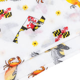 Gift Set: Maryland Baby Muslin Swaddle Blanket and Burp Cloth/Bib Combo by Little Hometown - Vysn