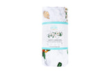 Gift Set: North Carolina Baby Muslin Swaddle Blanket and Burp Cloth/Bib Combo (Floral) by Little Hometown - Vysn